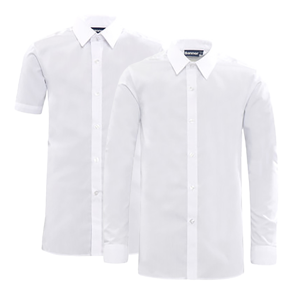 Boys White Shirts with Button Collar